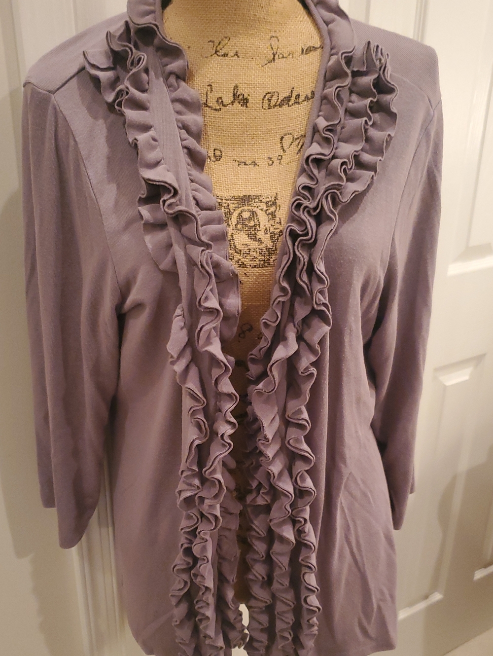 Cable & Gauge Ruffled Purple Blouse